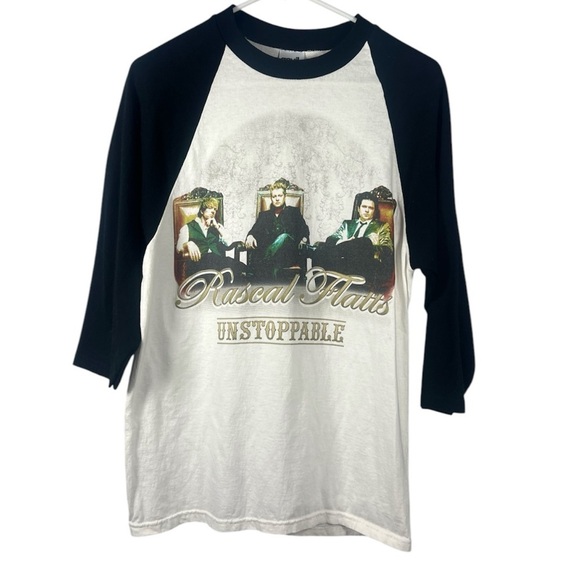 Anvil Rascal Flatts Unstoppable World Tour 2009 Tee T Shirt Men Small - Picture 1 of 5
